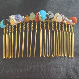 Beaded Gemstone Hair Combs, Hair Accessories, Hair Combs, Gifts for Women